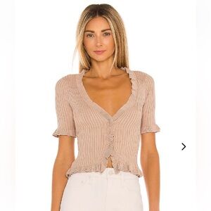NWOT Lovers + Friends CARISSA RUFFLE SWEATER